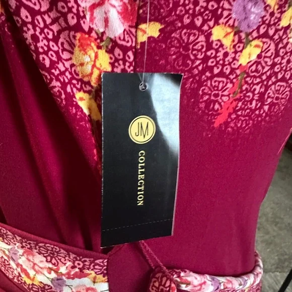 NWT Kimono Style Floral Wrap Top - Picture 3 of 5